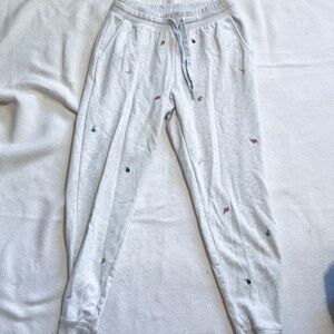 Vintage Mid-Rise Embroidered Jogger Sweatpants